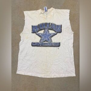 Thrashed Vintage Dallas Cowboys Football Trashed, Torn, Ripped, Stained Top